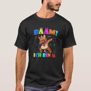Camiseta Dabbing Cat Bääm Ich Bin 16 Teenage Boys Girls 16T
