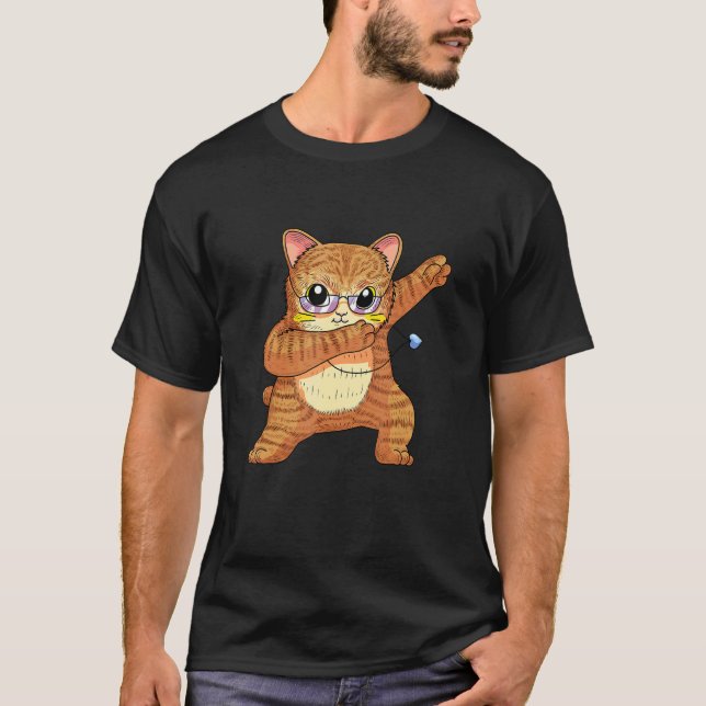 Camiseta Dabbing Cat Dance Cat Dab Love 3 (Anverso)