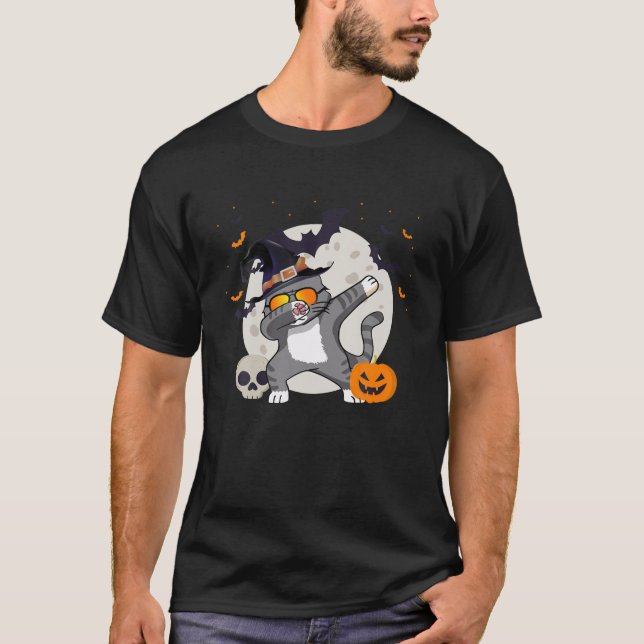 Camiseta Dabbing Cat Witch (Anverso)