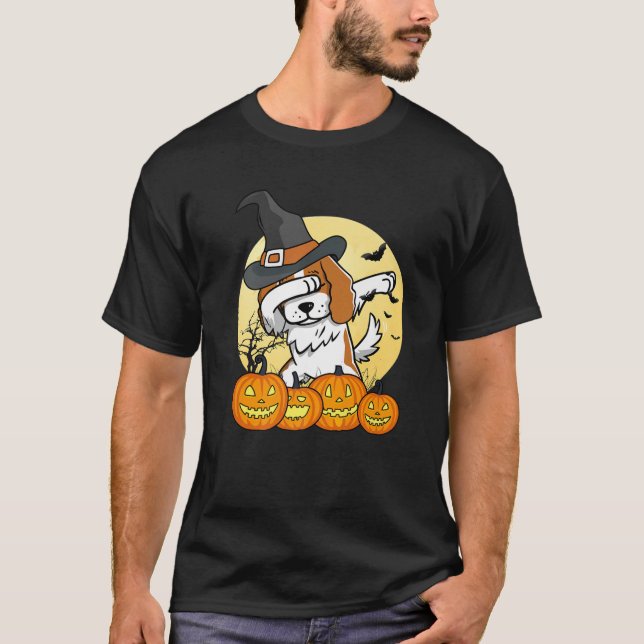 Camiseta Dabbing Cavalier King Charles Spaniel Perro gracio (Anverso)