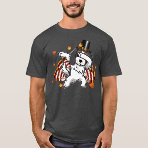 Camiseta Dabbing Cavalier King Thanksgiving Day Dog Pilgrim
