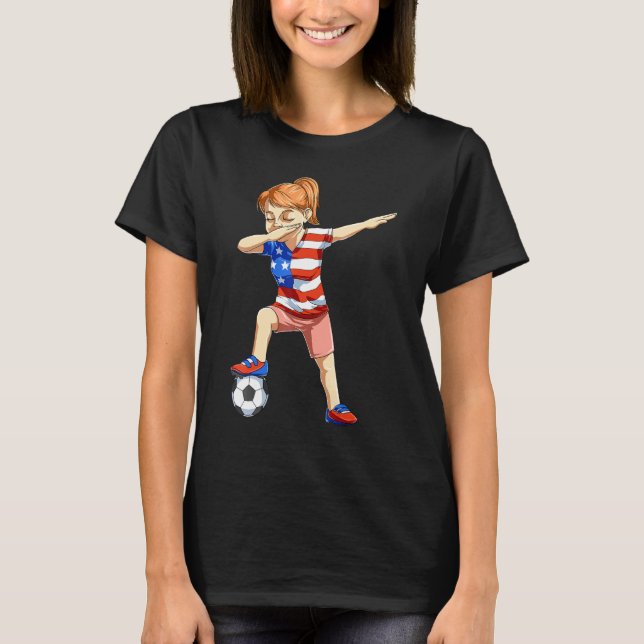 Camiseta Dabbing Chica de fútbol Dab Chica de fútbol Dabbin (Anverso)