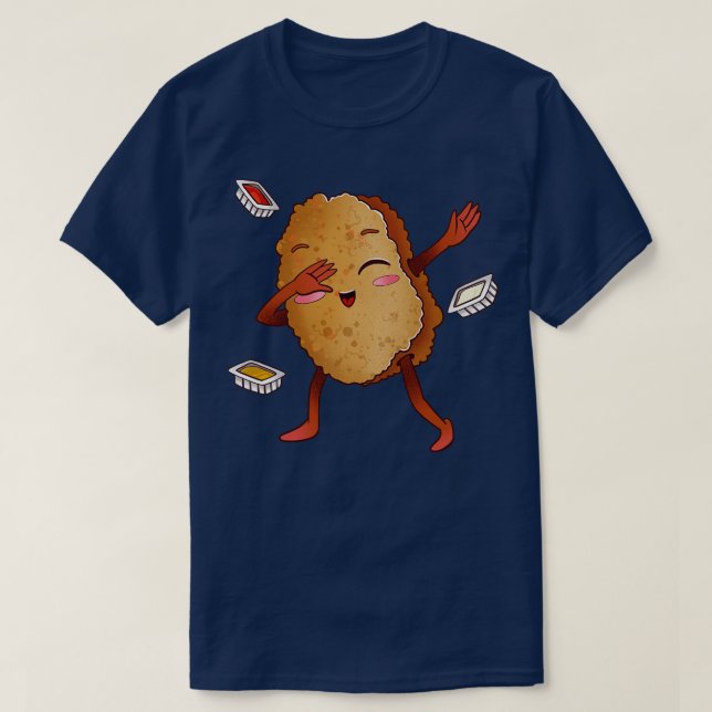 Camiseta Dabbing Chicken Nugget (Diseño del anverso)