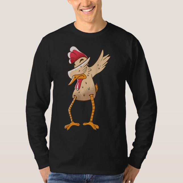 Camiseta Dabbing Chickens Dancing Chicken Animal Farmer (Anverso)