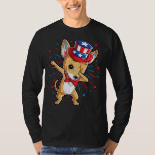 Camiseta Dabbing Chihuahua 4 De Julio Niños Chicas Amer