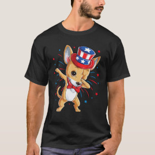 Camiseta Dabbing Chihuahua 4 De Julio Niños Chicas Amer