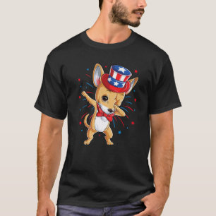 Camiseta Dabbing Chihuahua 4 De Julio Niños Chicas Amer