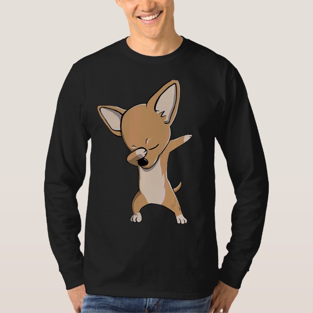 Camiseta Dabbing Chihuahua: Danza de la salsa de perro hait (Anverso)