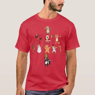 Camiseta Dabbing Christmas Tree Dab Dancing Unicorn Snowman