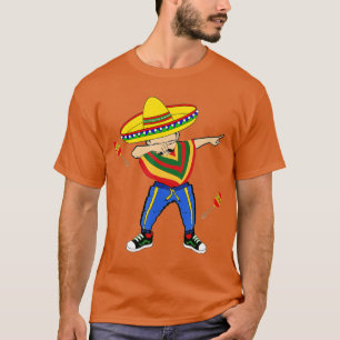Camiseta Dabbing Cinco De Mayo Sombrero Poncho Dab