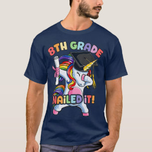 Camiseta Dabbing Clase De Graduación Unicornio De Octavo Gr