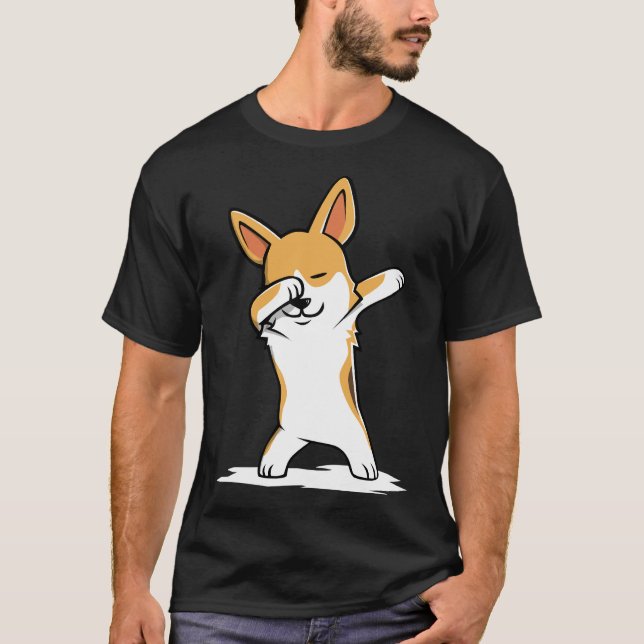 Camiseta Dabbing Corgi Funny (Anverso)
