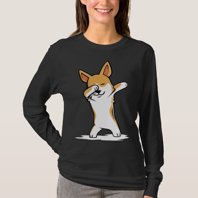 Camiseta Dabbing Corgi Funny (Anverso)