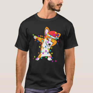 Camiseta Dabbing Corgi Navidades Hadas Luces de perro Coste