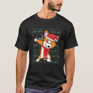 Camiseta Dabbing Corgi Perro Navidades feos sudorar gastos 