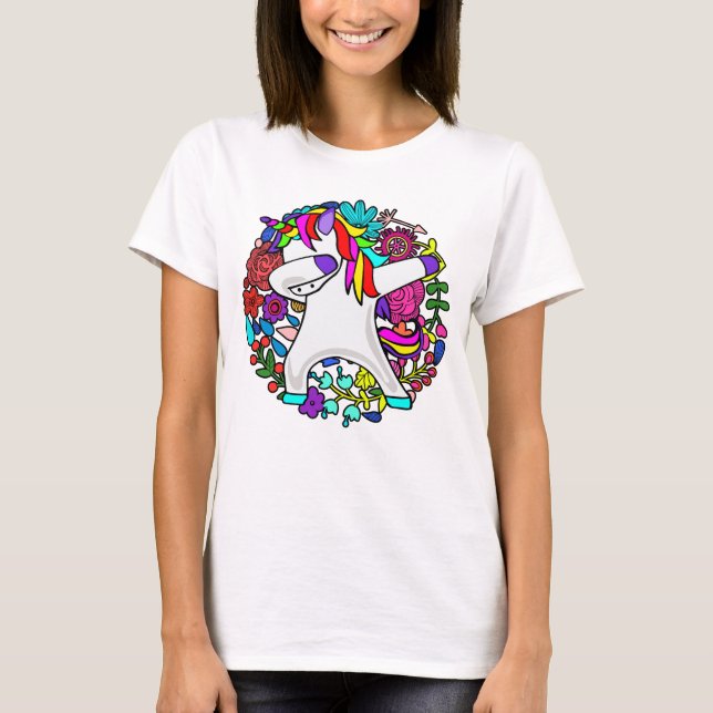 Camiseta Dabbing Cute Unicorn - Rocío el verano (Anverso)