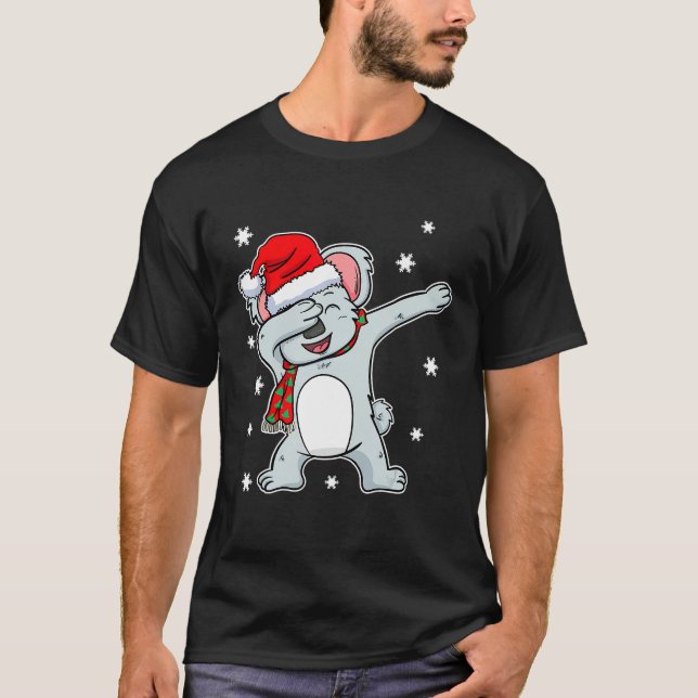 Camiseta Dabbing Dab Australian Koala Navidades Santa (Anverso)
