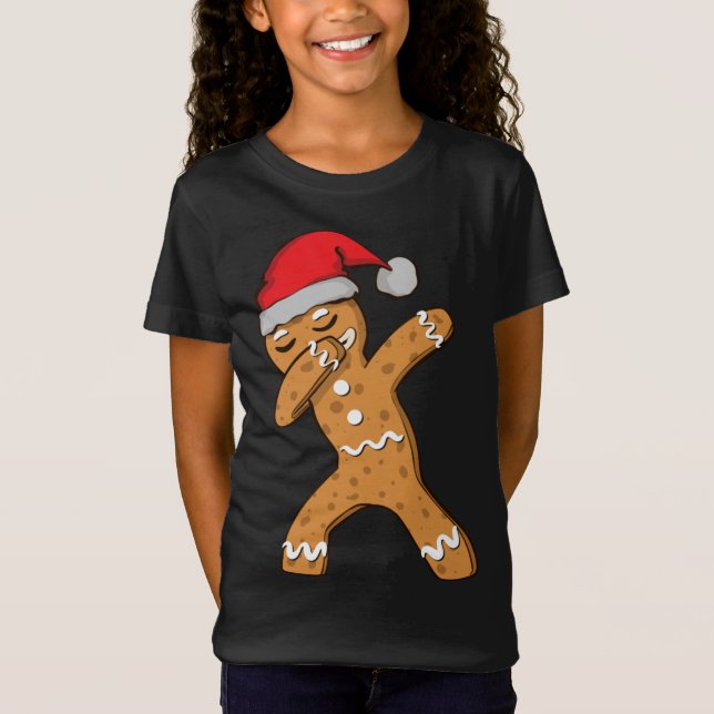 Camiseta Dabbing Dab Gingerbread Man Navidades (Anverso)