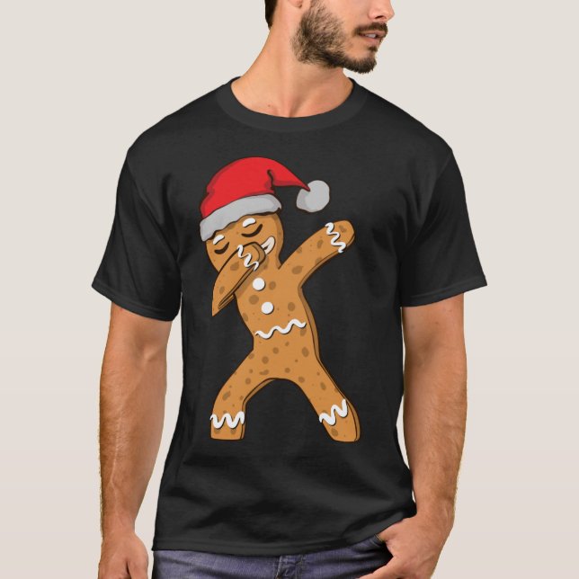 Camiseta Dabbing Dab Gingerbread Man Navidades (Anverso)