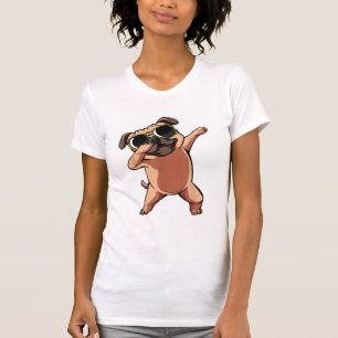 Camiseta Dabbing Dab Pug Dog Mascotas bailan pipa animal