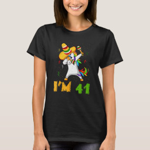 Camiseta Dabbing Dab Unicorn Edad 41 años Nacimiento Cinco