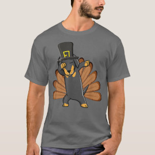 Camiseta Dabbing Dachshund Dog Owner Lover Turkey Funny Tha