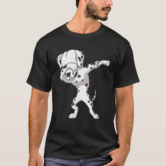 Camiseta Dabbing Dalmatia Dog Dab Dance (Anverso)
