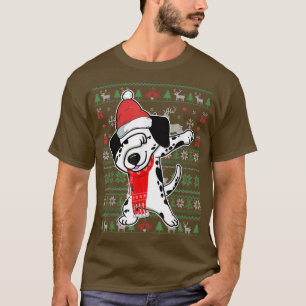 Camiseta Dabbing Dalmatia Navidades feos sudan divertido pa