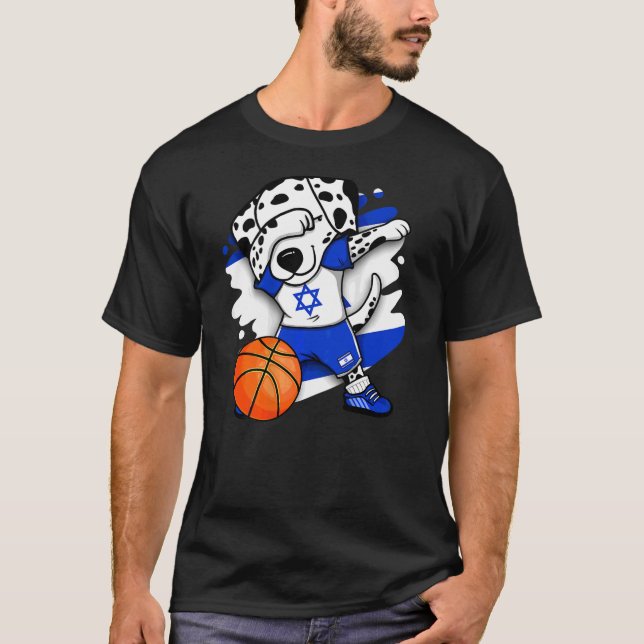 Camiseta Dabbing Dalmatian Dog Israel Bab (Anverso)