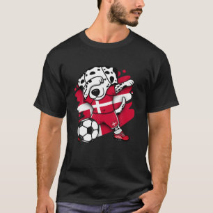 Camiseta Dabbing Dalmatian Hinchas de Fútbol de Dinamarca F