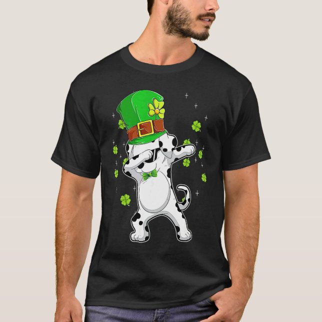 Camiseta Dabbing Dalmation St Patricks Day Men Women Boys G (Anverso)
