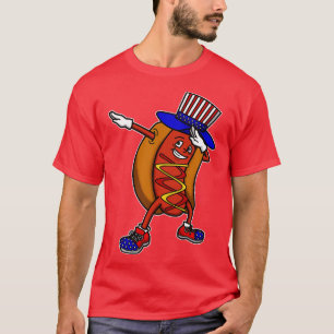 Camiseta Dabbing Día de la Independencia de Perros Caliente