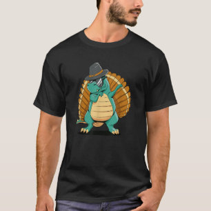 Camiseta Dabbing Dinosaur Turkey Divertido Día de Gracias C