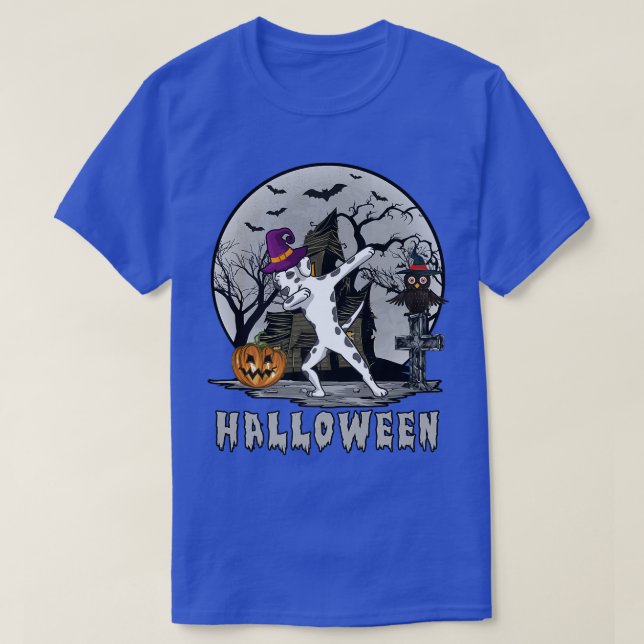 Camiseta Dabbing Dog Halloween Dalmatian Dab Gorra Coste de (Diseño del anverso)