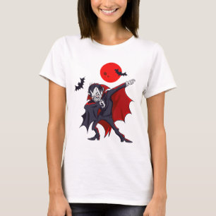 Camiseta Dabbing Dracula Vampiro Halloween Count Dabula Gif