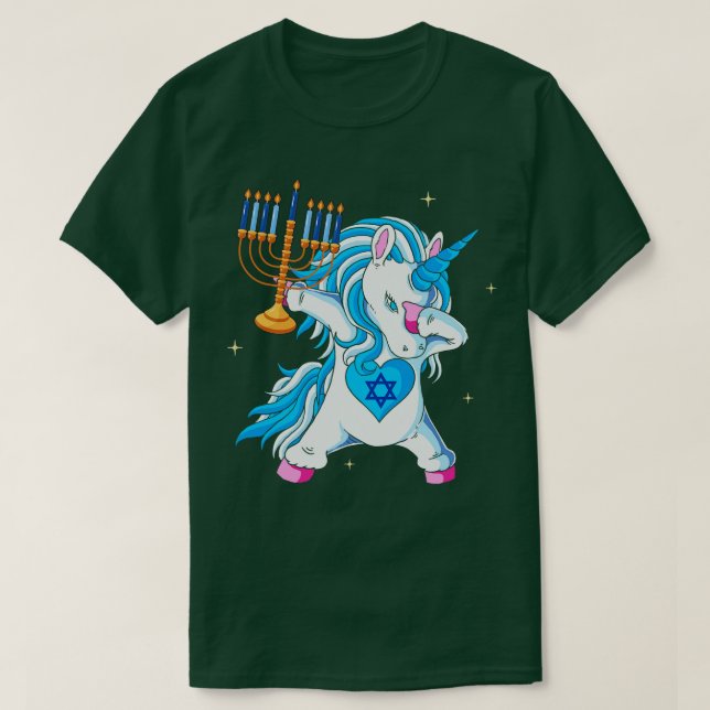 Camiseta Dabbing Dreidel Hanukkah Dancing Chanukah Kids Gir (Diseño del anverso)