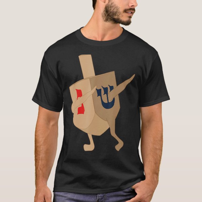 Camiseta dabbing dreidel jewish hanukkah chanukah (Anverso)