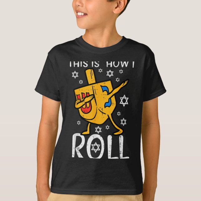 Camiseta Dabbing Dreidel Ugly Hanukkah Funny Chanukah Men W (Anverso)