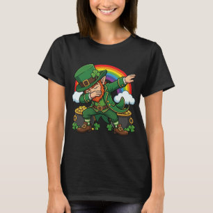 Camiseta Dabbing Duende Día de San Patricio Duende Niños