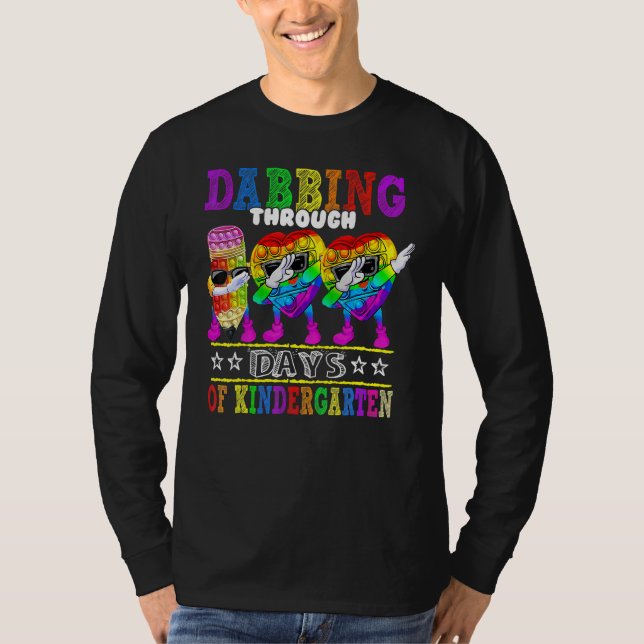 Camiseta Dabbing Durante 100 Días De Niños Poppin F (Anverso)