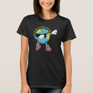 Camiseta Dabbing Earth Wearing Glasses Go Planet Is Your E