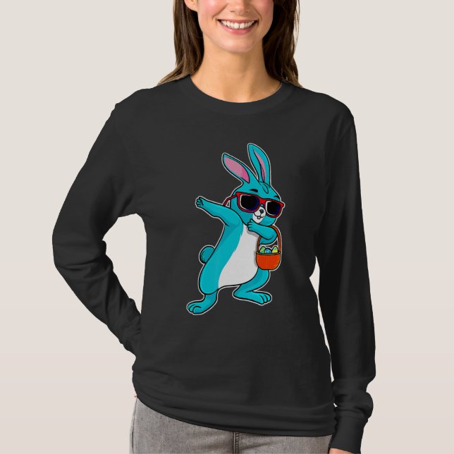 Camiseta Dabbing Easter Bunny Boy Dab Easter Day Basket (Anverso)
