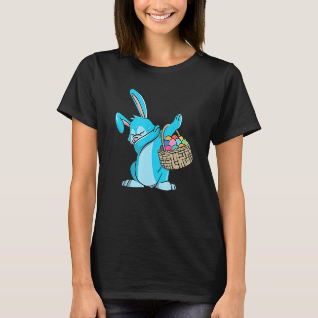 Camiseta Dabbing Easter Bunny Boy Dab Easter Day Basket (Anverso)