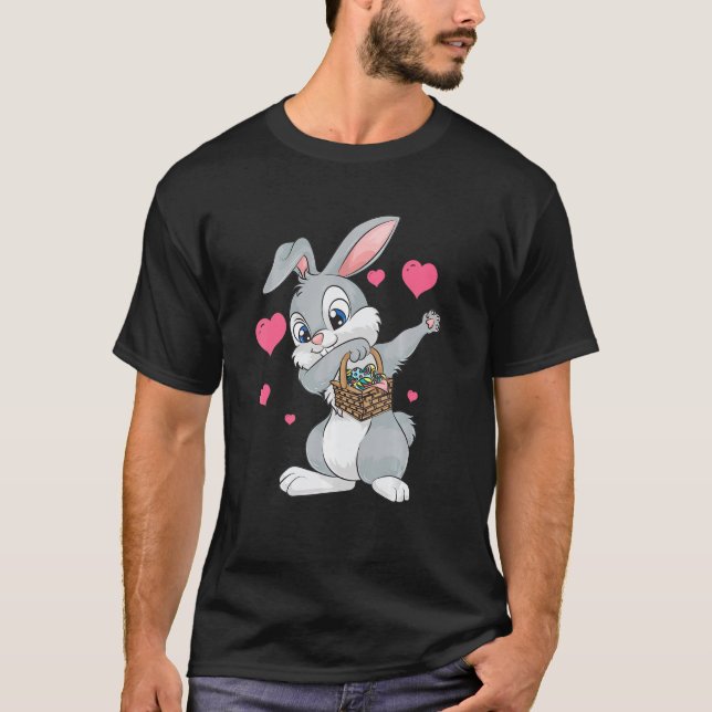 Camiseta Dabbing Easter Bunny Cute Egbit Rabbit Sunday Funn (Anverso)
