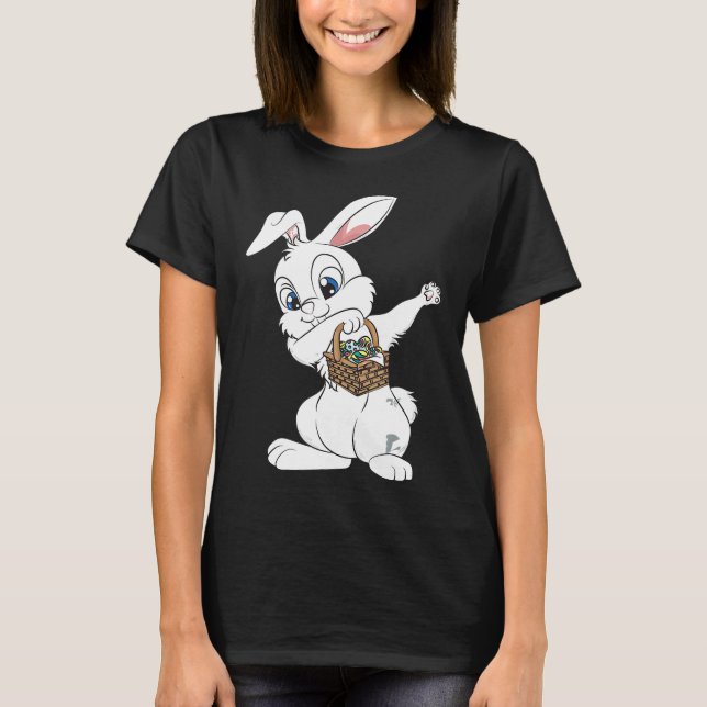 Camiseta Dabbing Easter Bunny Cute Egbit Rabbit Sunday Funn (Anverso)