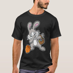 Camiseta Dabbing Easter Bunny Kids Basketball Basket Stuffe