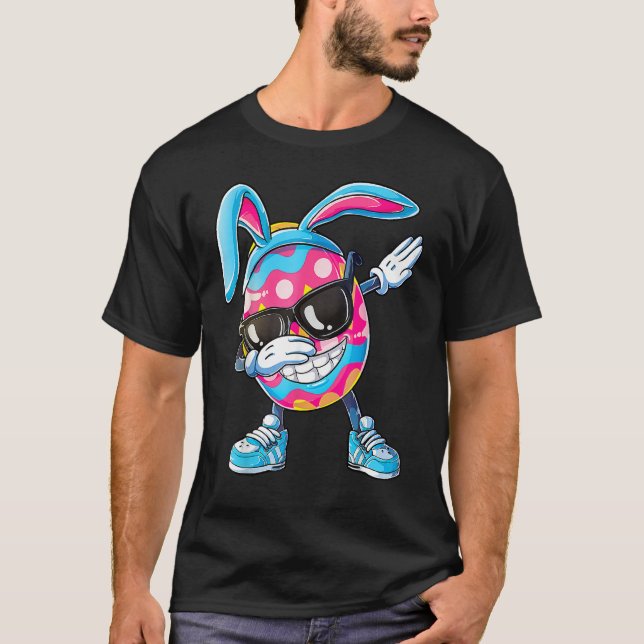 Camiseta Dabbing Easter Egg Niños Chicas Hunter Bunny E (Anverso)