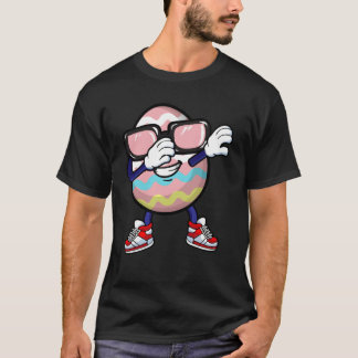 Camiseta Dabbing Easter Egg Sunglasses Boys Kids Girls Hunt