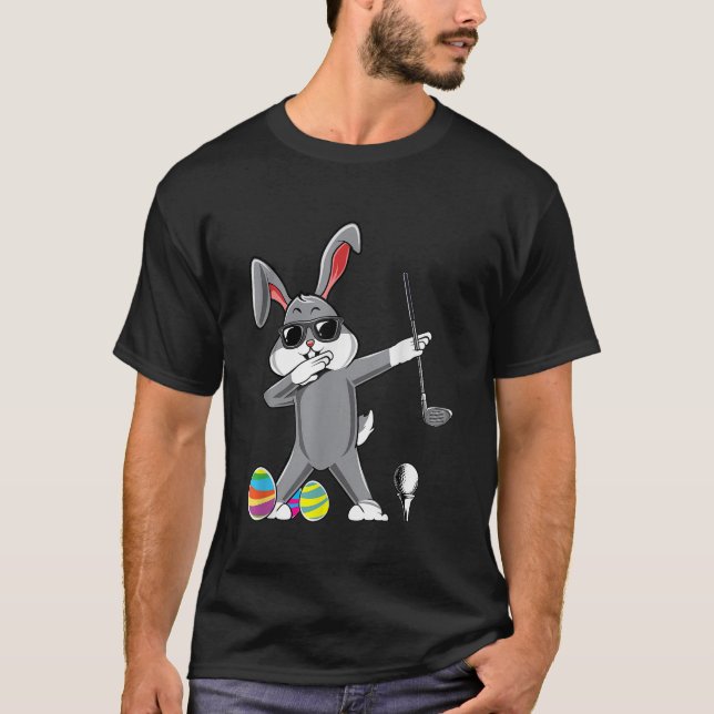 Camiseta Dabbing Easter Golf Easter Bundy Rabbit Golfer Cut (Anverso)