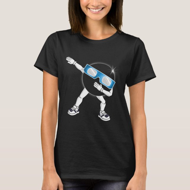 Camiseta Dabbing Eclipse solar total 2024 Total niños Dab (Anverso)